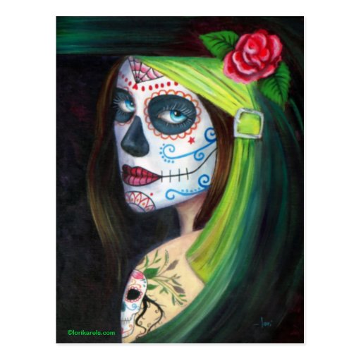 Day of the Dead by Lori Karels Postcards