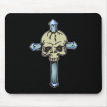 Day of the Dead Skull Cross Mouse Pad