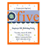 Dayton's 5th Birthday Invitation Post Card