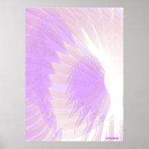 Dazzling Angelic Wings Protection Celestial Purple Print