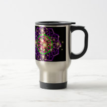 Dazzling Purple Kaleidoscope Swirls Coffee Mug