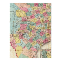 De Cordova's Map of Texas Post Card
