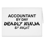 Deadly Ninja by Night - Accountant Greeting Cards