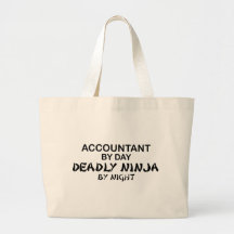 Deadly Ninja by Night - Accountant Tote Bags
