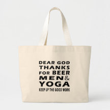 Dear God Thanks For Beer Men and Yoga Tote Bag