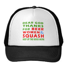Dear God Thanks For Beer Women And Squash Mesh Hat