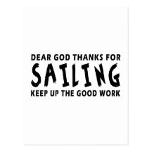 Dear God Thanks For Sailing Postcard