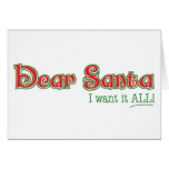 Dear Santa Greeting Card