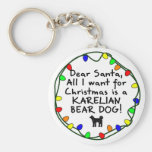 Dear Santa Karelian Bear Dog Key Chain