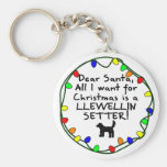 Dear Santa Llewellin Setter Key Chains
