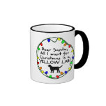 Dear Santa Yellow Lab Mugs