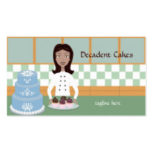 Decadent Baker, Bakery Business Card Green