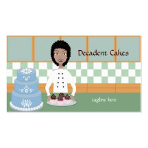 Decadent Baker, Bakery Business Card Green
