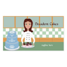 Decadent Baker, Bakery Business Card Green