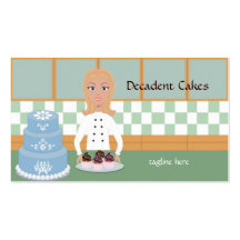 Decadent Baker, Bakery Business Card Green