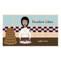 Decadent Baker, Bakery Business Card Pink