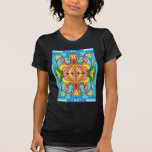Deco Four by Four Swirls Stain Glass Tee Shirts