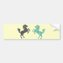 Deco Horse Bumper Stickers