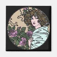 DEco Lady Fridge Magnets