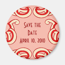 Deco Save the Date Refrigerator Magnet