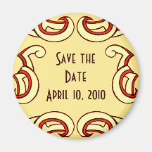Deco Save the Date Refrigerator Magnet