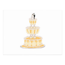 Decorated Wedding Cake Postcards