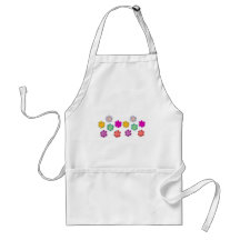 Decorative Multicolored Flowers Aprons