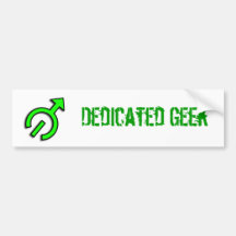 Dedicated Geek Bumper Sticker