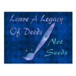 Deeds Not Seeds Post Cards