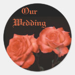 Deep Apricot Bronze Roses Sticker