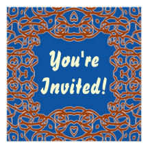 Deep Blue Bandanna invitation