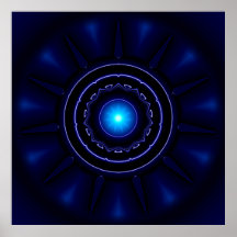 deep blue mandala for clarity posters