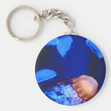 Deep Blue Sea Jellyfish Key Chain