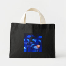 Deep Blue Sea Jellyfish Tote Tote Bag