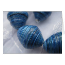 Deep Blue Sea Paper Beads Note Card
