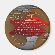DeepWater Dead Sea Revelation 8:8 Fridge Magnet