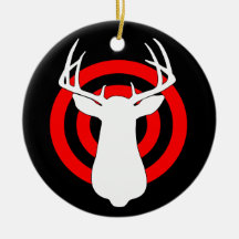 Deer Hunting Target Practice Christmas Ornaments