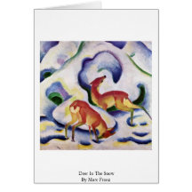 Deer In The Snow By Marc Franz Cards