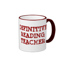 DEFINITIVE READING TEACHER Bookwork Ceramic Mug