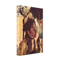 Degas - In the Tuileries - Woman with Parasol Stretched Canvas Prints