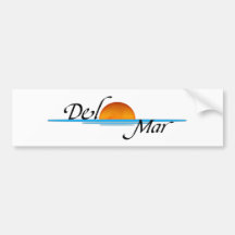 Del Mar Sunset Bumper Sticker