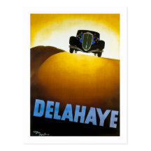 Delahaye - Vintage Advertisement Post Cards