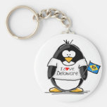 Delaware Penguin Key Chain
