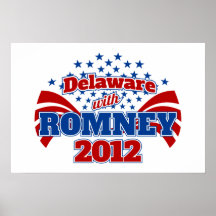 Delaware with Romney 2012 Print