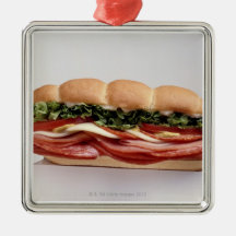 Deli sandwich christmas ornament