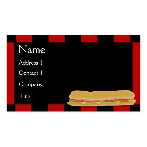 Deli Sub Business Card