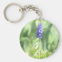 Delicate Grape Hyacinth Bloom Keychains