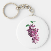 Delicate Pink Lilacs Key Chain