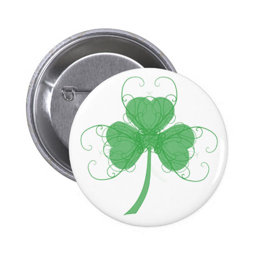 Delicate Shamrock Button