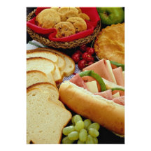 Delicious Bread, sandwiches, pie and cookies Personalised Announcements